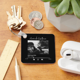 Custom Music & Song Foto Schlüsselanhänger