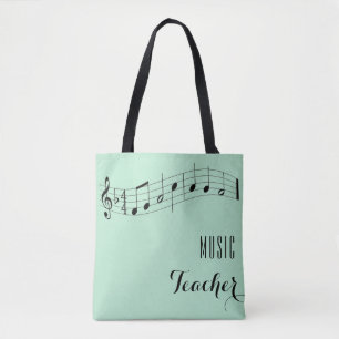 Custom Music Teacher Bag - Minze Green