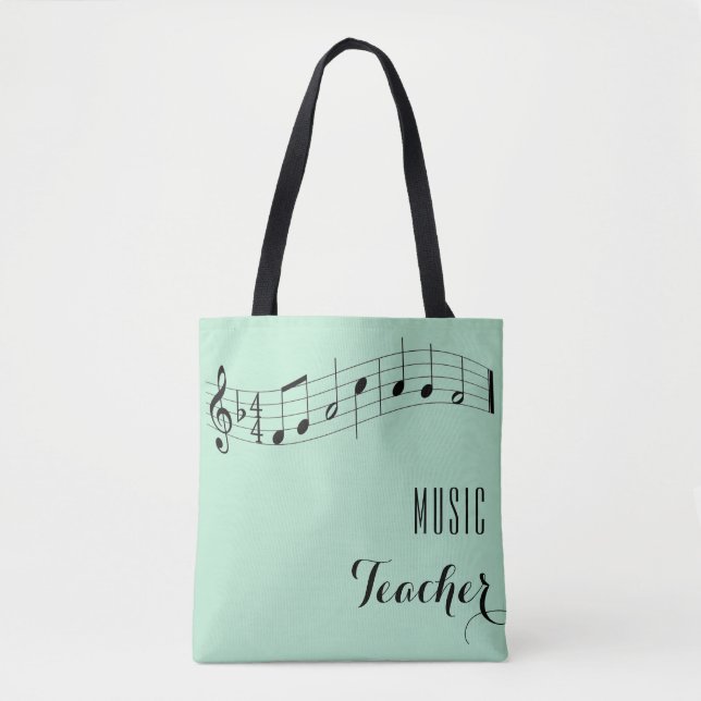 Custom Music Teacher Bag - Minze Green (Vorderseite)