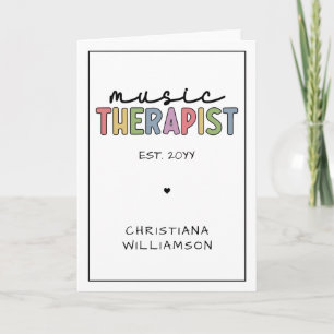 Custom Music Therapist Music Therapist Music Thera Karte
