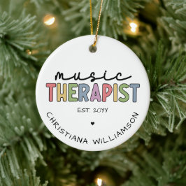 Custom Music Therapist Music Therapist Music Thera Keramik Ornament