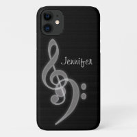 Custom Music - Treble & Bass Clef iPhone 11 Fall