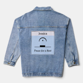 Custom Musical Pause Erholung Humorvolle Musik Pub Jeansjacke