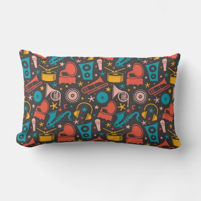Custom Musical Throw Pillow Lendenkissen (Vorderseite)