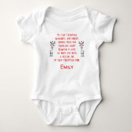 Custom My 1st Christmas Poem, Baby Gift Idea,   Baby Strampler
