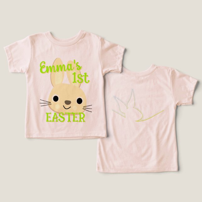 Custom my First EASTER Bunny Baby Outfit (Design Vorderseite & Rückseite)