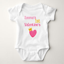 Custom My First VALENTINEs Heart Niedlich Baby Kle Strampler