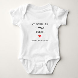Custom My Mommy ist 1 Jahr nüchtern für mich Schre Baby Strampler