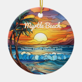 Custom Myrtle Beach Imitate gestettetes Glas Keramik Ornament