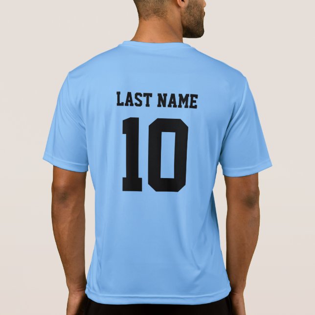 Custom Nachname Number Sports Jersey T - Shirt (Rückseite)