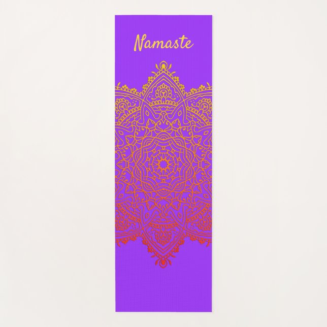 Custom Namaste Mandala Yoga Mat Yogamatte (Vorderseite)