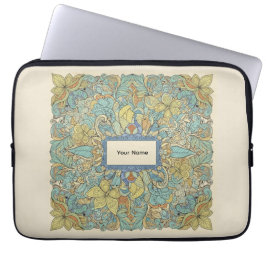 Custom Name Aesthetic Zentangle Laptop Sleeve