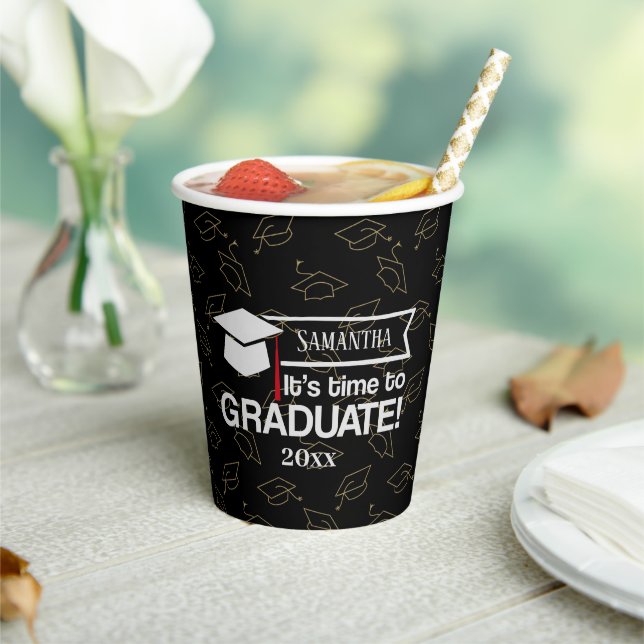 Custom Name and Year Graduation Gift Paper Cups Pappbecher (In Situ)