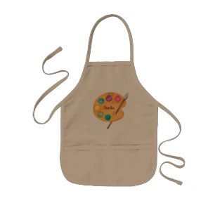 custom NAME Artist art palette paint kids apron  Kinderschürze