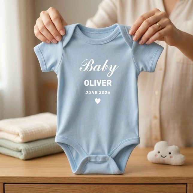 Custom Name Baby Bodysuit, Personalized Pregnancy  Strampler (Von Creator hochgeladen)
