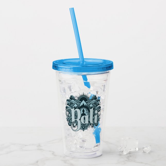Custom Name Bali Acryltrinkbecher (Vorderseite Ice)