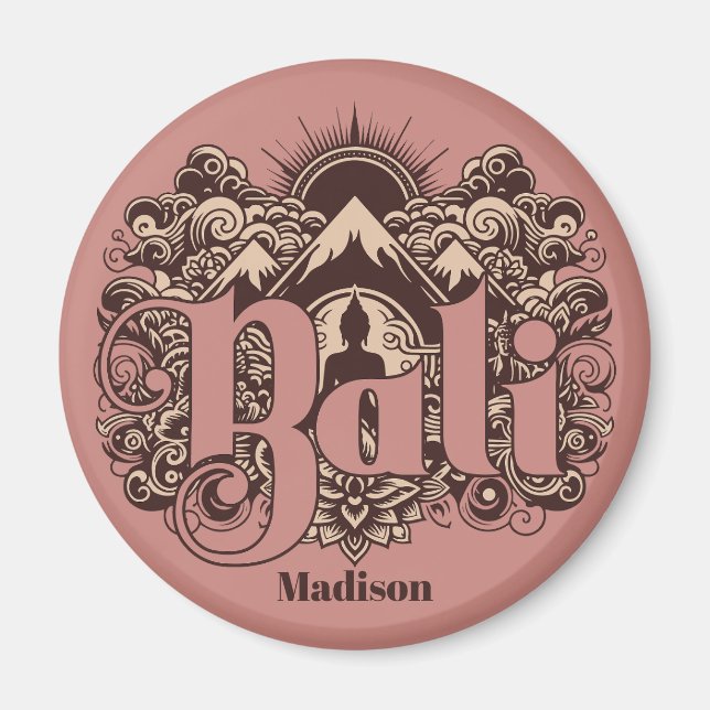 Custom Name Bali Magnet (Vorne)