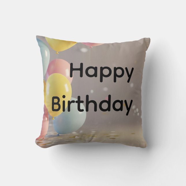 Custom Name Birthday Kissen (Vorderseite)