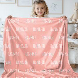 Custom Name Blanket Gift for Baby Girl or Baby Boy Fleecedecke