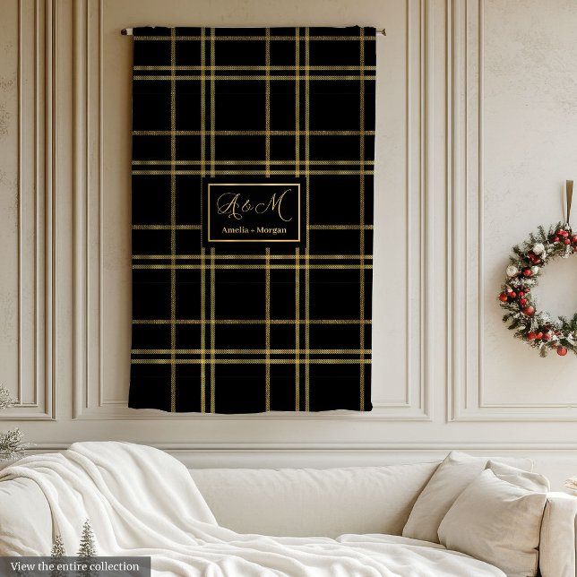 Custom Name Blanket Luxe Black Gold Anniversary Fleecedecke (Custom Name Blanket Luxe Black Gold Anniversary)