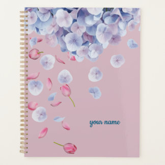 Custom Name Calm Aesthetic Floral Planer