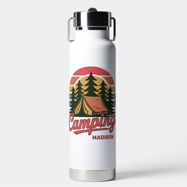 Custom Name Camping Trinkflasche (Vorderseite)