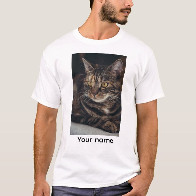 Custom Name Cat T-Shirt (Vorderseite)