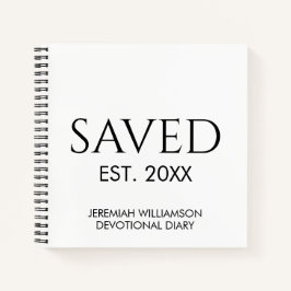 Custom Name Christian Saved Est Devotional Notizbuch