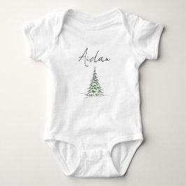 Custom Name Christmas Baby Romper First Xmas Aidan Strampler