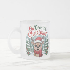 Custom name Christmas cute unique deer Mattglastasse