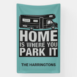 Custom name & color Camper Van Banner