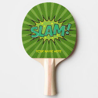 Custom Name Comic Slam Pong Paddle, Cartoon Tischtennis Schläger