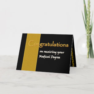 CUSTOM NAME Congratulationen - Medical Degree Karte
