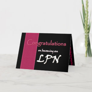 CUSTOM NAME Congratulations - LPN Karte