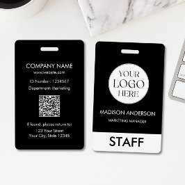 Custom Name Corporate Business Logo Employee Ausweis