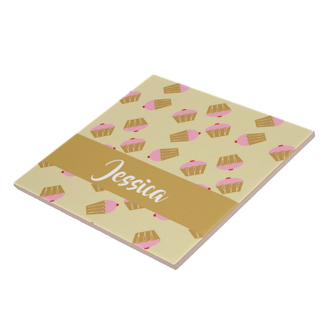 Custom name cupcakes pattern fliese (Seite)