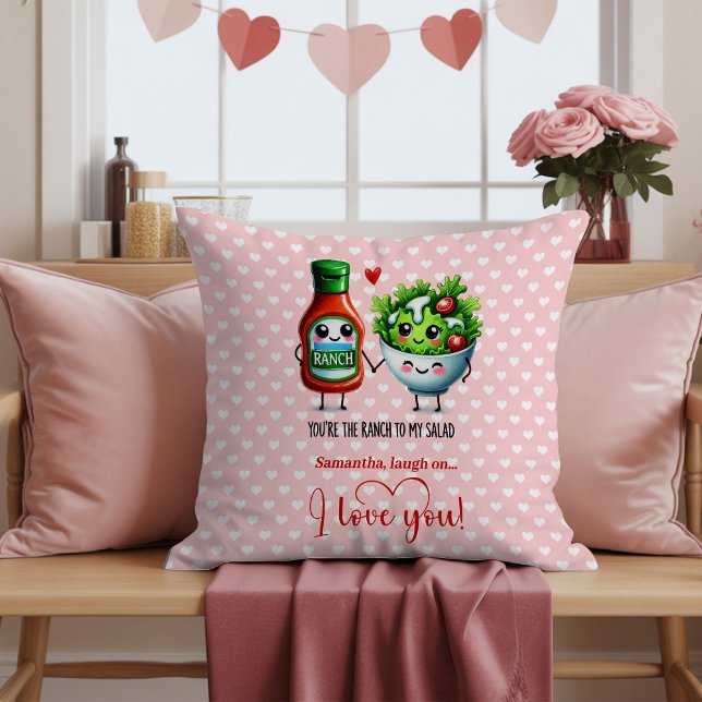Custom Name Cute Food Funny Valentine Pillow Kissen (Custom Name Cute Food Funny Valentine Pillow

)