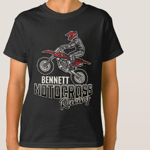 Custom NAME Dirtbike‑Fahrer Motocross‑Rennen T-Shirt