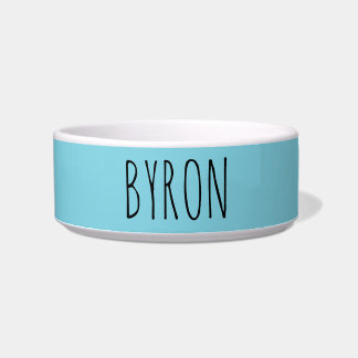 Custom Name Dog Or Cat Sky Blue Ceramic Napf