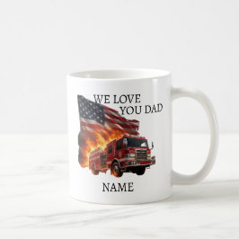 Custom Name Dramatic Hero Firefighter Mug Kaffeetasse