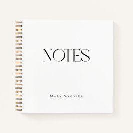 Custom Name Elegant Minimal Notes Notizbuch