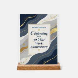 Custom Name Employee 30 Year Work Anniversary Acrylschild