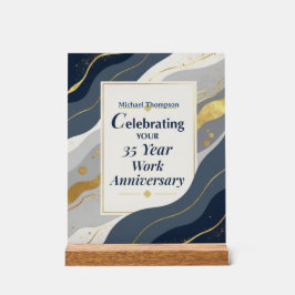 Custom Name Employee 35 Year Work Anniversary Acrylschild