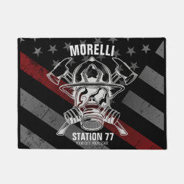 Custom NAME Firefighter Fire Department Station Fußmatte