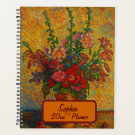 Custom Name  Floral Planner Planer