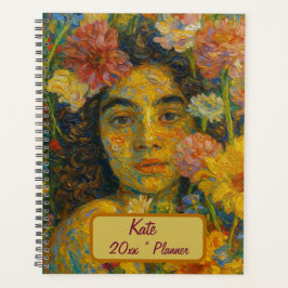 Custom Name  Floral Planner Planer