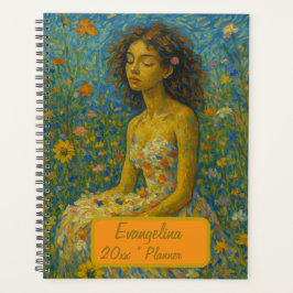 Custom Name  Floral Planner Planer