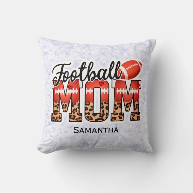 Custom Name Football Mom | Mother's Day Kissen (Vorderseite)