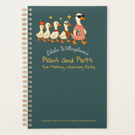 Custom Name Fun Cool Teacher Goose Planner Planer