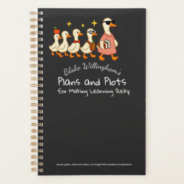 Custom Name Fun Cool Teacher Goose Planner Planer